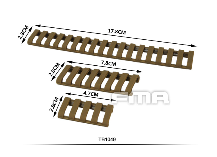 Soft Rail Cover 6 Stk - Sort