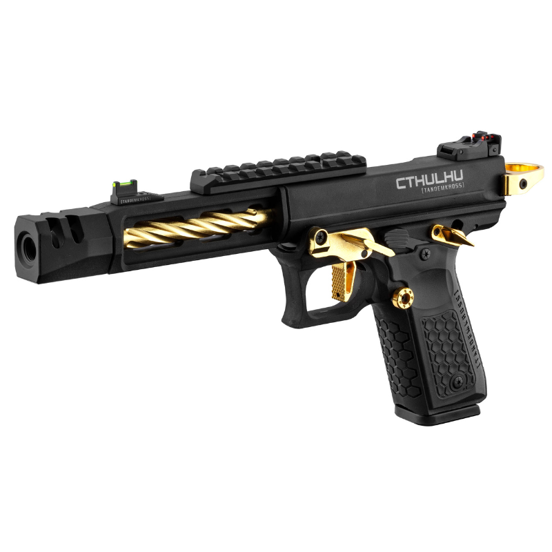 Lancer Tactical CTHULHU GBB Airsoft Pistol Sort Guld