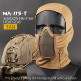 Shadow Balaclava med Steel Half Fighter Face Mask – Tan