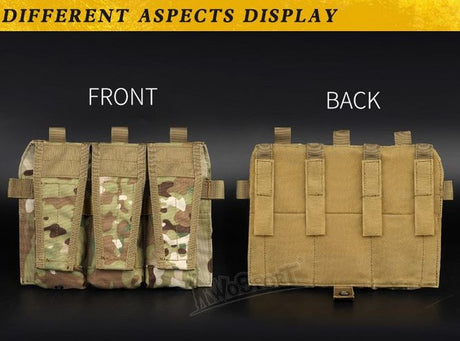 JPC Vest 2.0 Front Panel 5.56 Triple Pouch - Multicam