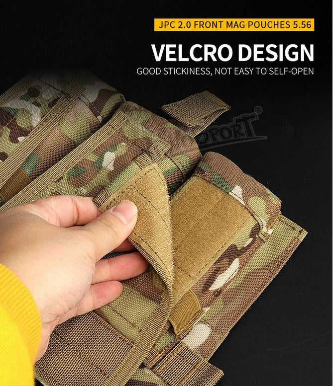 JPC Vest 2.0 Front Panel 5.56 Triple Pouch - Multicam