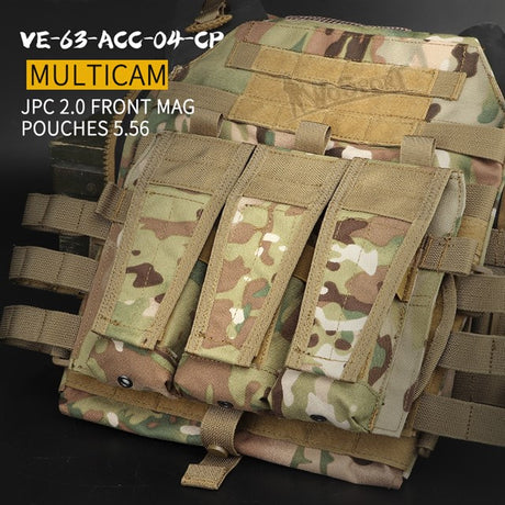 JPC Vest 2.0 Front Panel 5.56 Triple Pouch - Multicam
