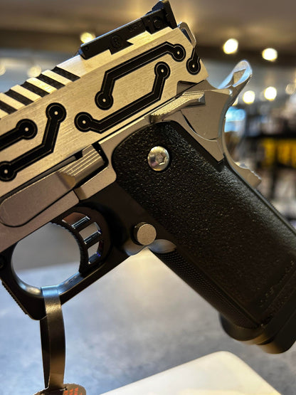 Hi-Capa 5.1 chrome custom build pistol m. tornado barrel | Airsoftgeek