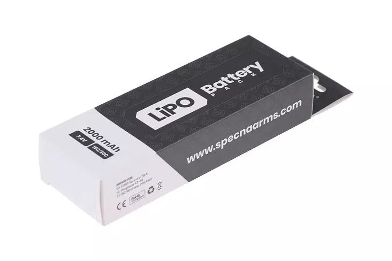 LiPo 7,4V 2000mAh 15/30C Battery - Butterfly Configuration