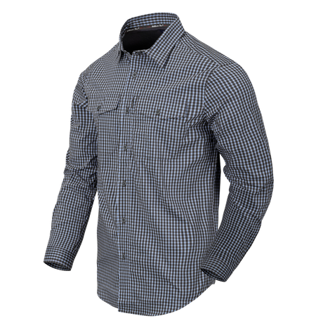 HELIKON COVERT Concealed Carry Long Sleeve Shirt - Phantom Grey Checkered