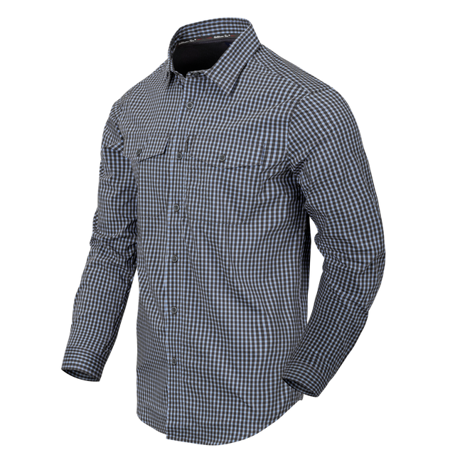 HELIKON COVERT Concealed Carry Long Sleeve Shirt - Phantom Grey Checkered