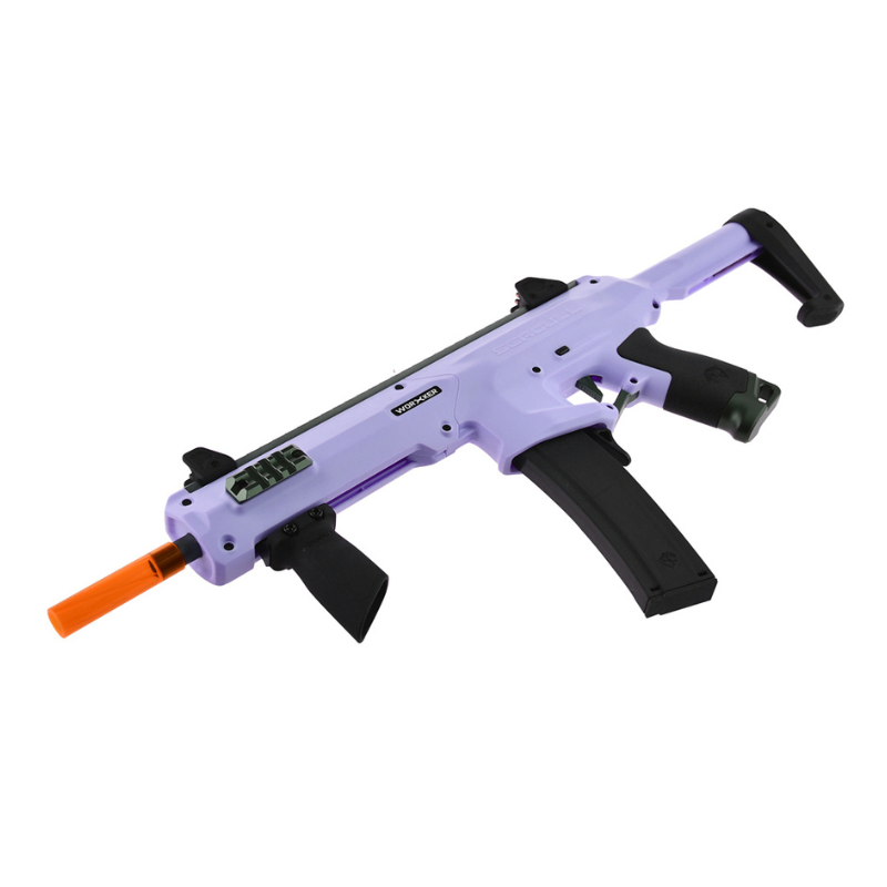 Worker Mod Seagull manuell fjädrad blaster – korta skumpilar (lila)