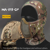 Shadow Balaclava med Steel Half Fighter Face Mask – Multicam