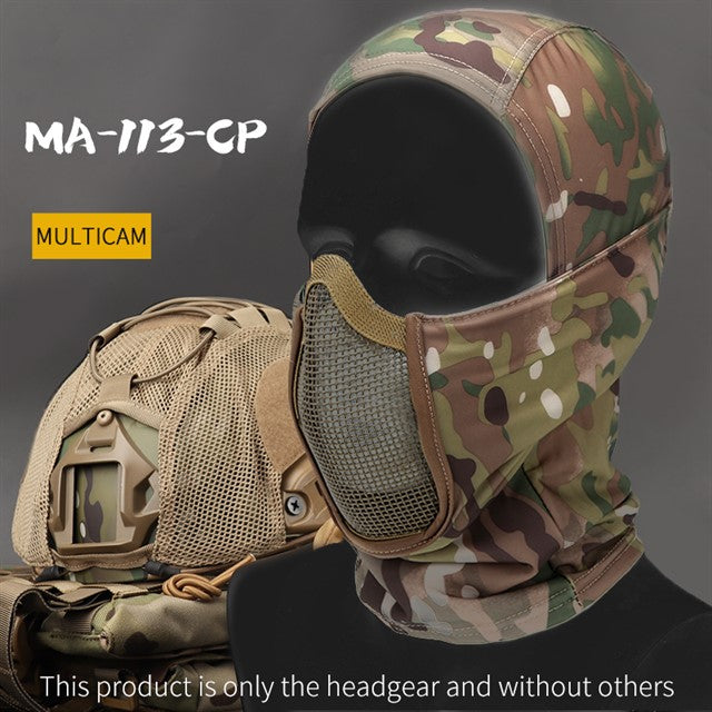 Shadow Balaclava med Steel Half Fighter Face Mask – Multicam