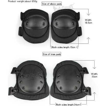 Ultra-Safety Knä/Armbågsskyddsutrustning - Svart