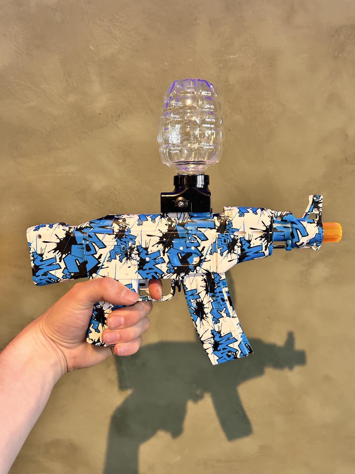 Splatter Mini M4 Gel Blaster - Blå Graffiti