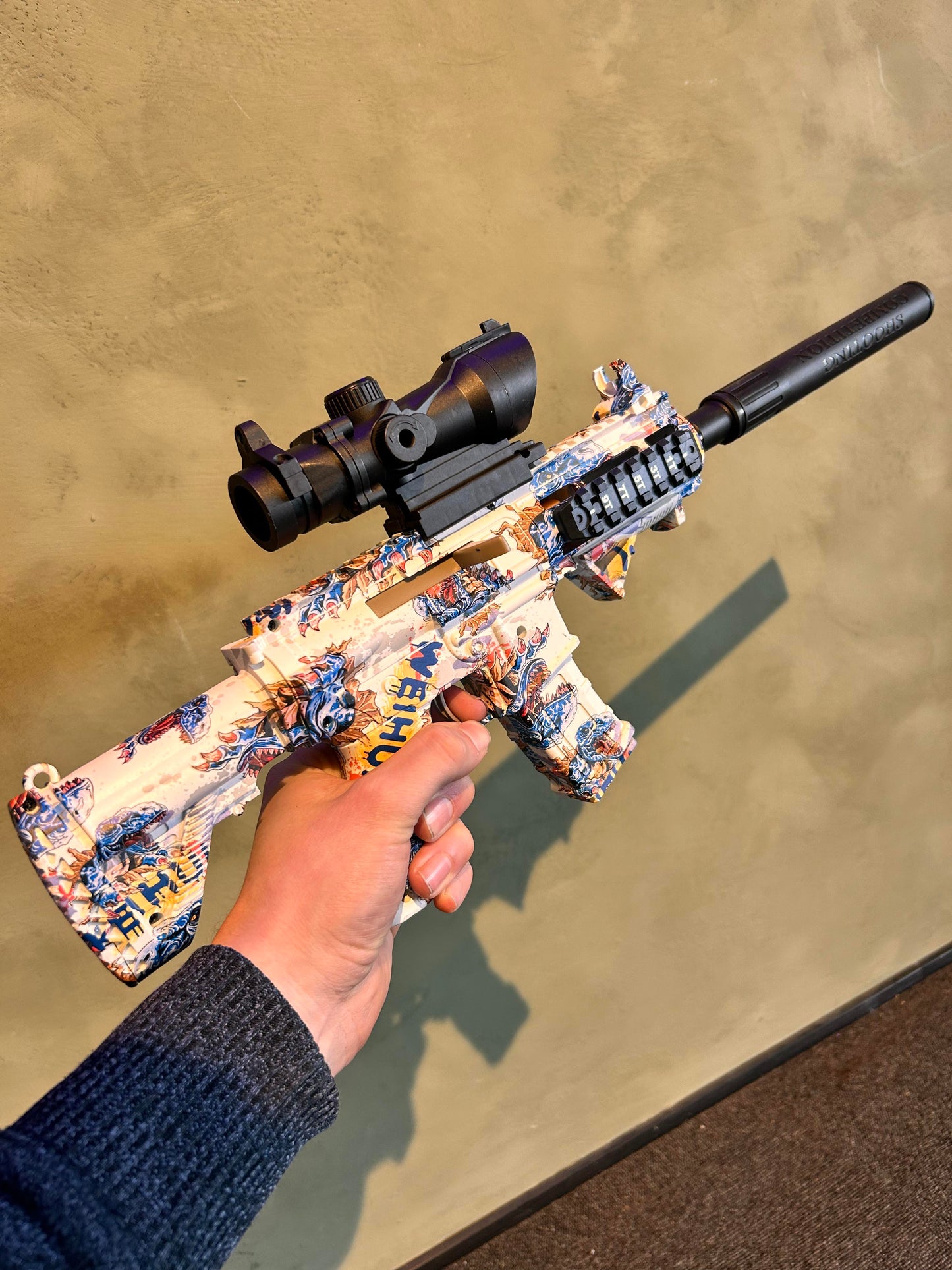 Splatter M4 Gel Blaster - Dino Graffiti