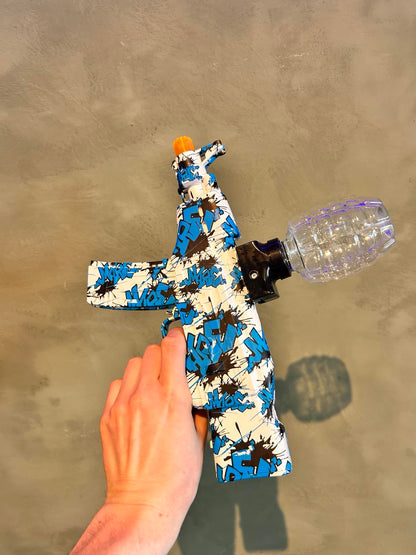 Splatter Mini M4 Gel Blaster - Blå Graffiti