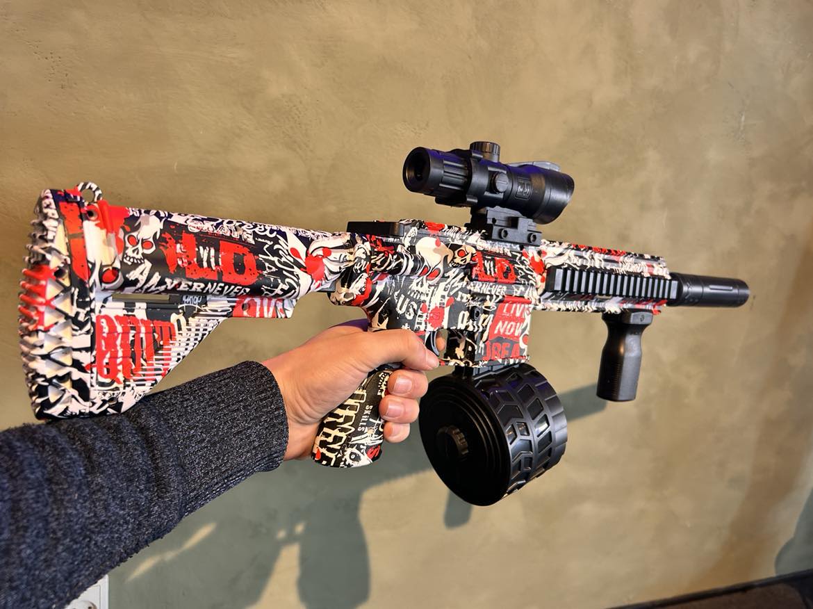 Splatter M416 Gel Blaster - Röd Graffiti