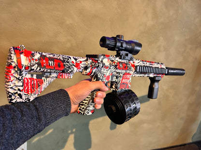 Splatter M416 Gel Blaster - Röd Graffiti