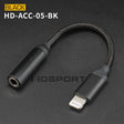 12 cm Lightning Audio adapterkabel 3,5 mm hovedtelefonadapter