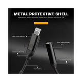 12 cm Lightning Audio adapterkabel 3,5 mm hörlursadapter