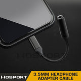 12 cm Lightning Audio adapterkabel 3,5 mm hovedtelefonadapter
