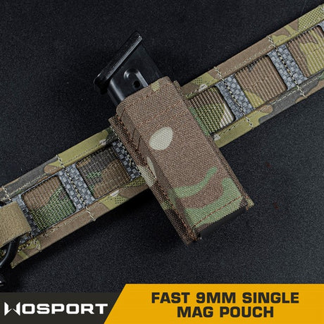 Fast Type Single 9mm Magasin Pouch - Sort Multicam