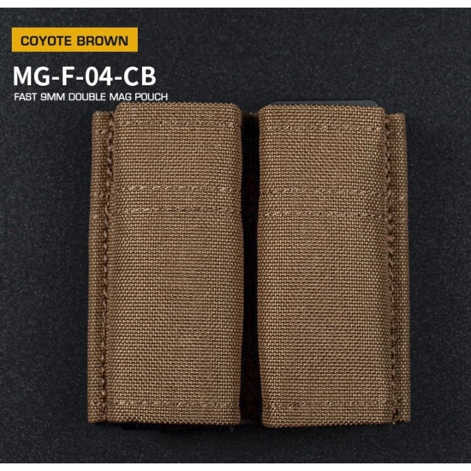 FAST Type Double 9 mm magasinficka - Coyote