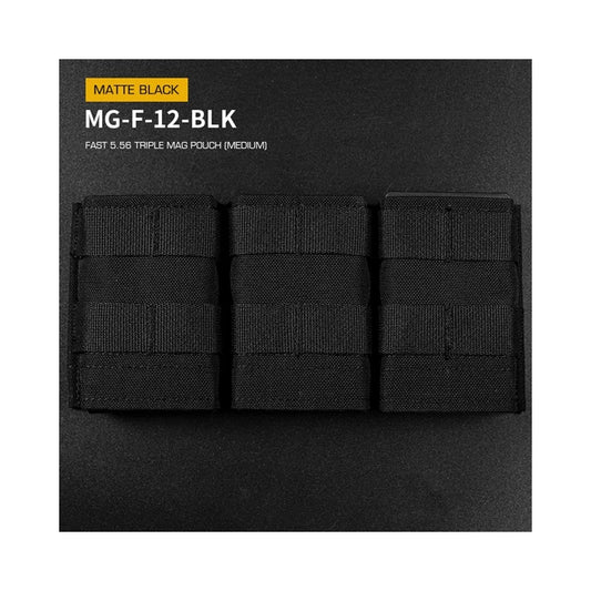 FAST Type Triple 5.56 magasin ficka (Medium) Svart