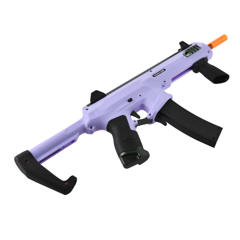 Worker Mod Seagull manuell fjädrad blaster – korta skumpilar (lila)