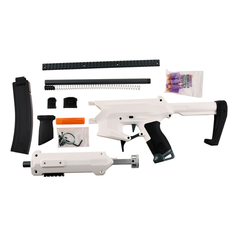 Worker Mod Seagull manuell springer blaster – korta skumpilar (vit)