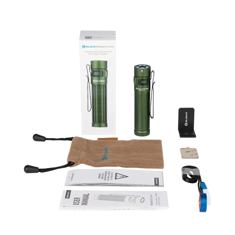 OLIGHT Baton 3 Pro Max Ficklampa 2500 lm Grön