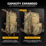 Taktisk Rygsæk WST Flat Pack - Black Multicam