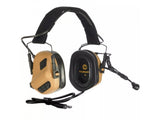 EARMOR M32 PLUS Elektronisk Taktisk Hovedtelefon - Coyote Brown