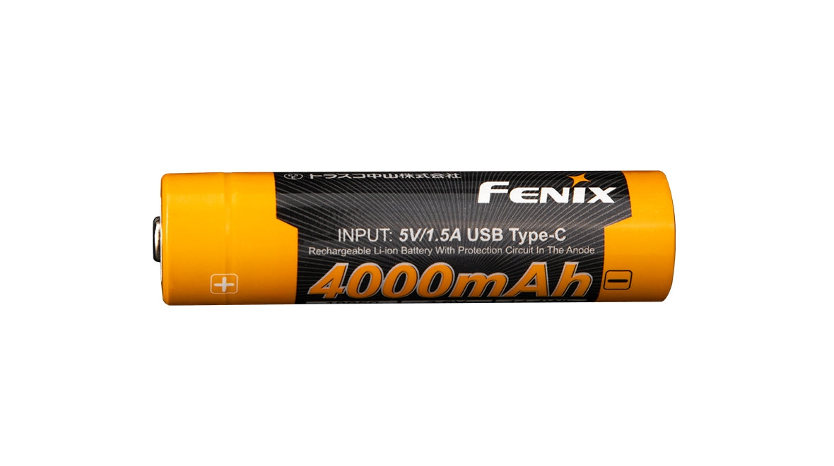 FENIX 18650 Genopladeligt Batteri 4000mAh Li-ion USB-C