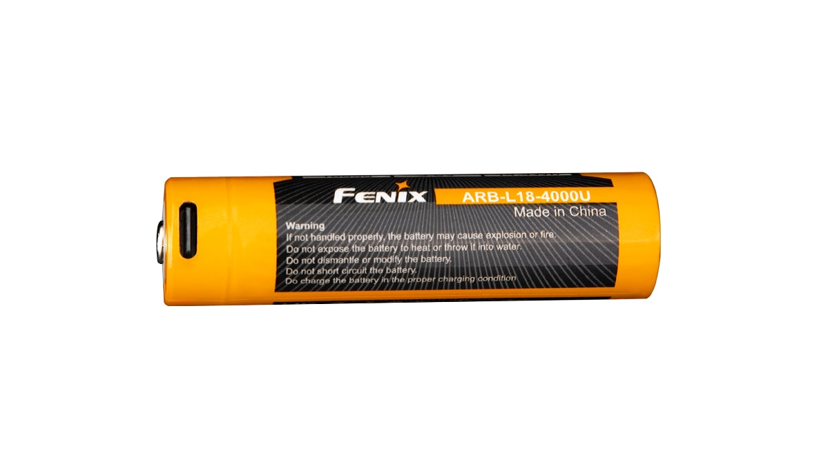 FENIX 18650 Genopladeligt Batteri 4000mAh Li-ion USB-C