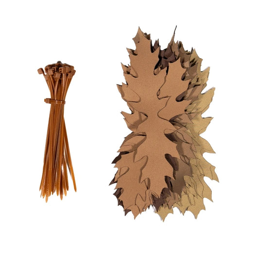 Paket med 3D SilkLeaf Camouflageblad, Dead Oak (25 st) - Brun