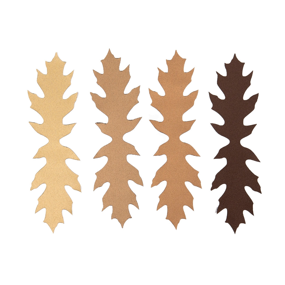 Pakke med 3D SilkLeaf Camouflage Blade, Medium (100 stk) - Brun