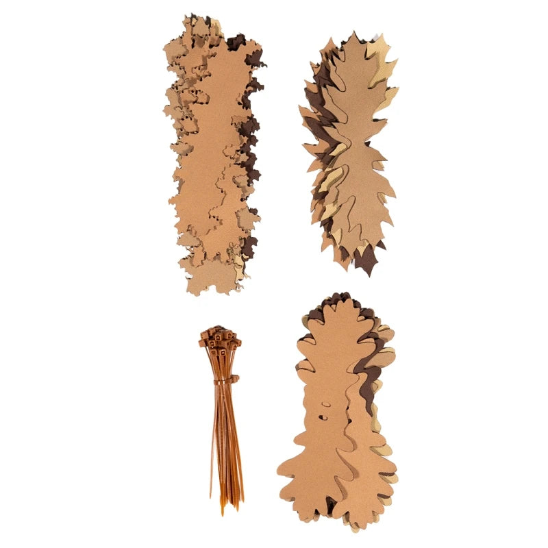 Paket med 3D SilkLeaf kamouflageblad, liten (25 st) - Brun