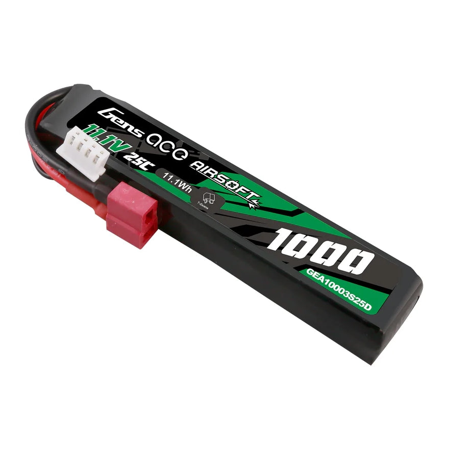 Gens ACE LiPo Batteri 11,1V 1000mAh 25C - Buffer Stick T-Dean