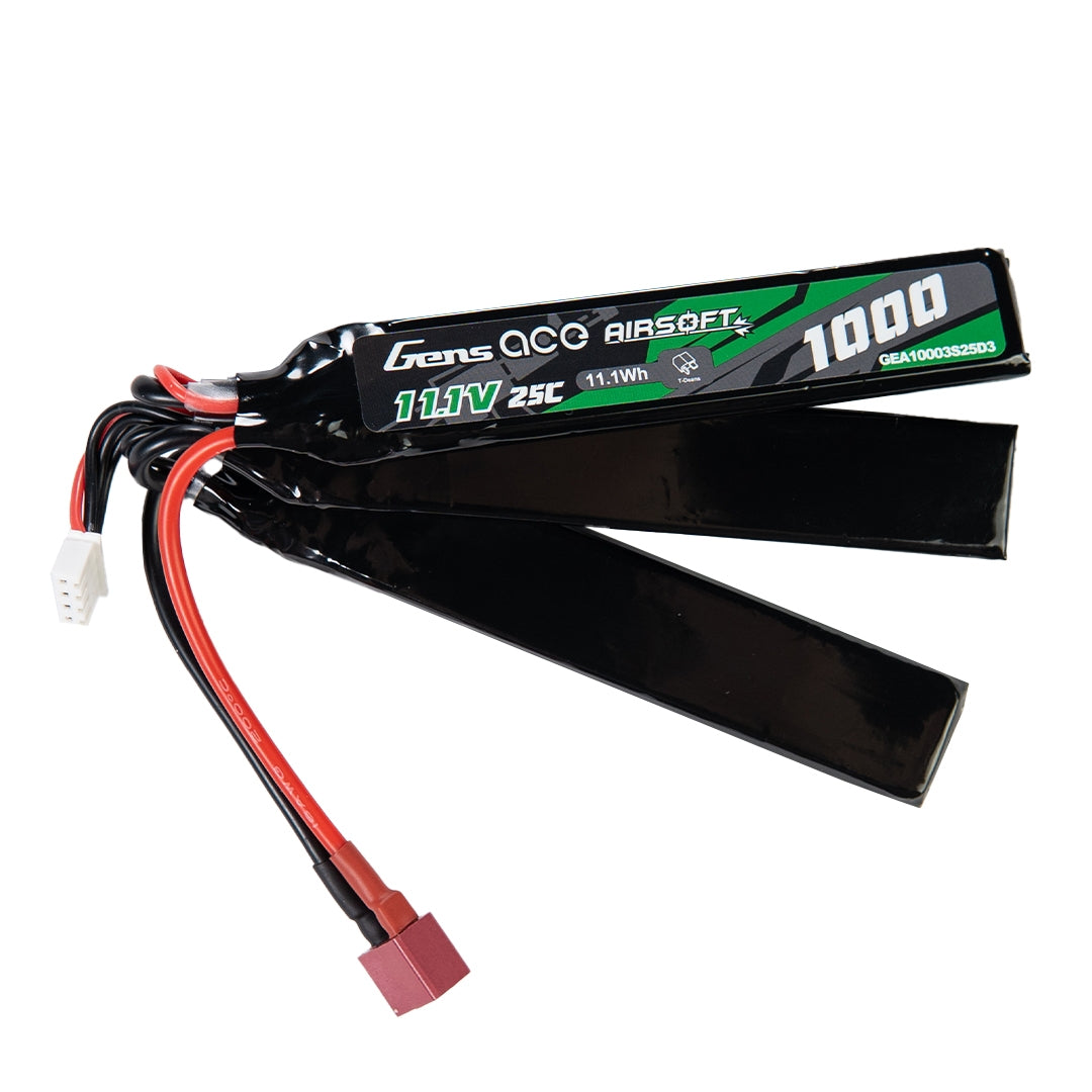 Gens ACE LiPo Batteri 11,1V 1000mAh 25C - Crane T-Dean