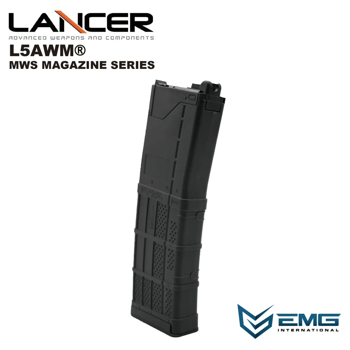Lancer L5AWM V2 Gas Magasin til TM MWS 35 BBs - Sort