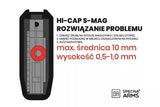 Set of 5 S-Mag Hi-Cap magazines for 380 BBs - Chaos Grey