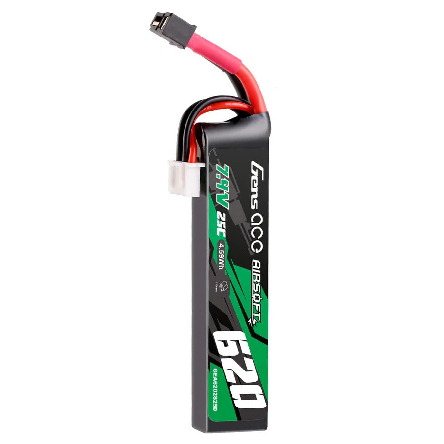 Gens ACE LiPo Batteri 7,4V 620mAh 25C - Mini T-Dean