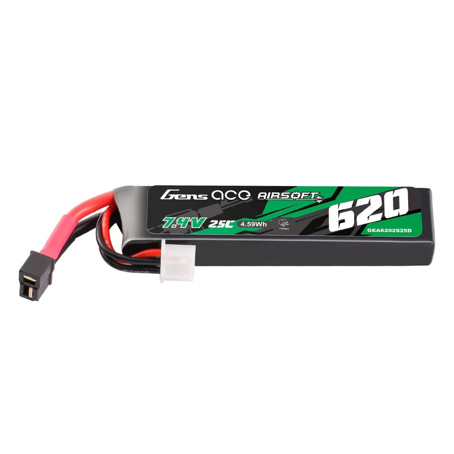 Gens ACE LiPo Batteri 7,4V 620mAh 25C - Mini T-Dean