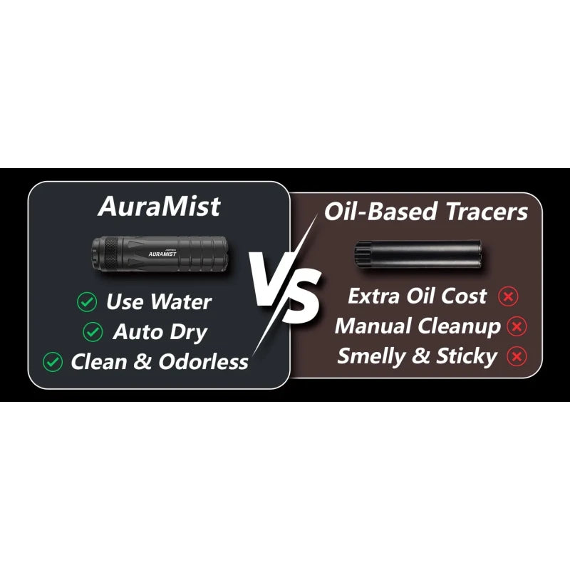 AceTech AURAMIST Tracer Unit med Muzzle Flas, Damp-effekt - Sort