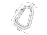 Karabinhage 8cm - sort