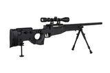 Specna Arms SA-S14 sniper airsoft rifle with scope and bipod Black
