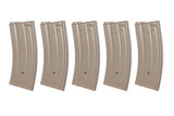 Set of 5 low-cap 70-ball metal magazines Specna Arms Flat Dark Earth