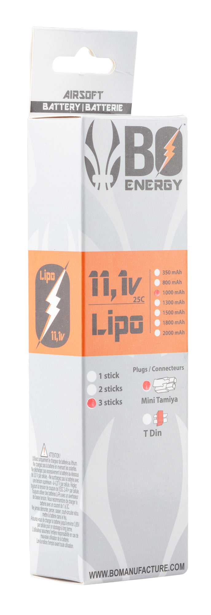 3 sticks 3S 11.1V 1000mAh 25C Lipo battery