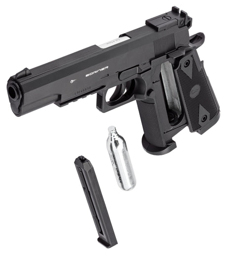 BORNER POWERWIN 304 fixed cylinder head CO2 pistol cal. 4.5mm BB's