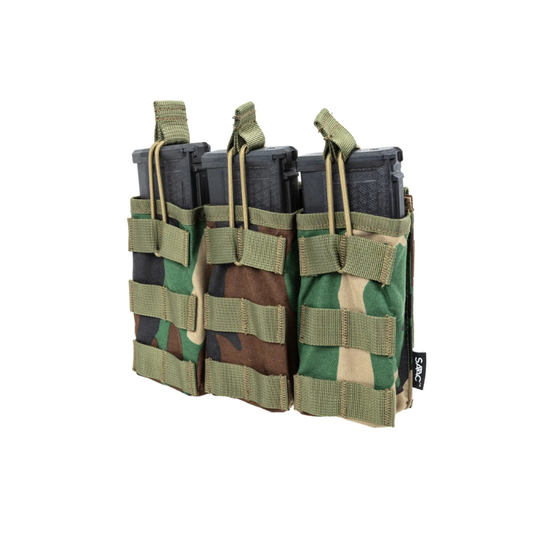 Trippel magasinficka för M4/M16 - Woodland