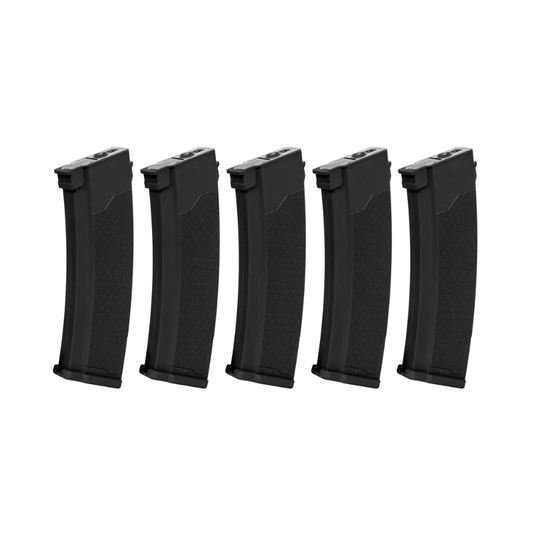 Uppsättning med 5 S-Mag Hi-cap magasin till J series AK-modeller - Svart
