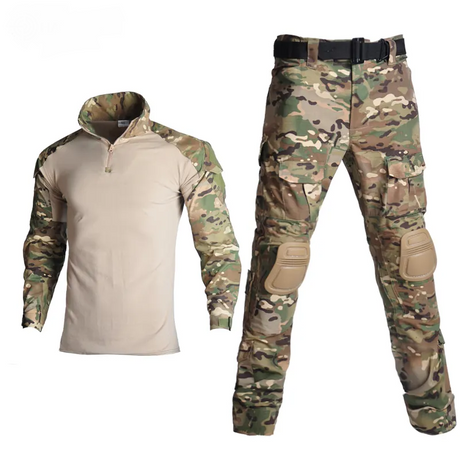 Militær bukser og combat shirt multicam med 10 lommer | Airsoftgeek